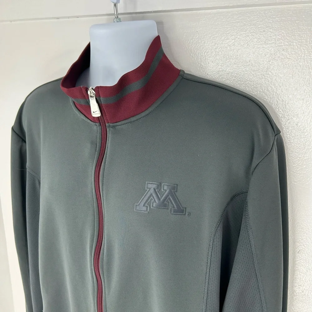 Nike Dri Fit Minnesota Golden Gophers Full Zip Sweatshirt Size XL NCAA MN Goldie